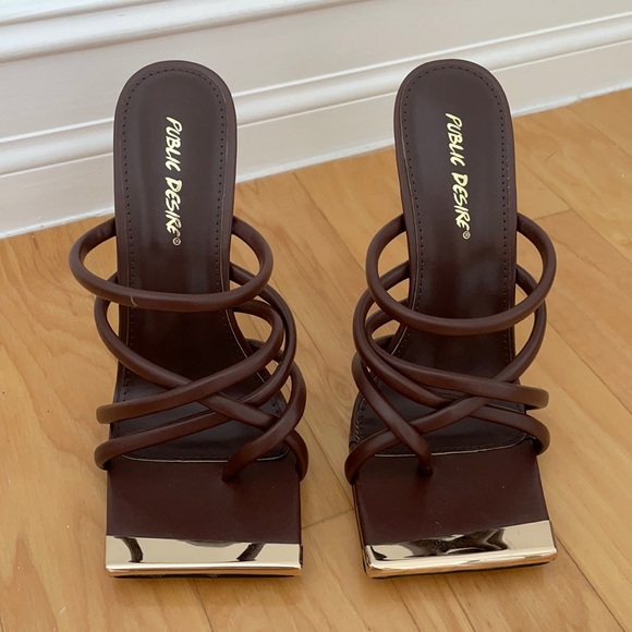 Public Desire Shoes - NEW Public Desire brown heels